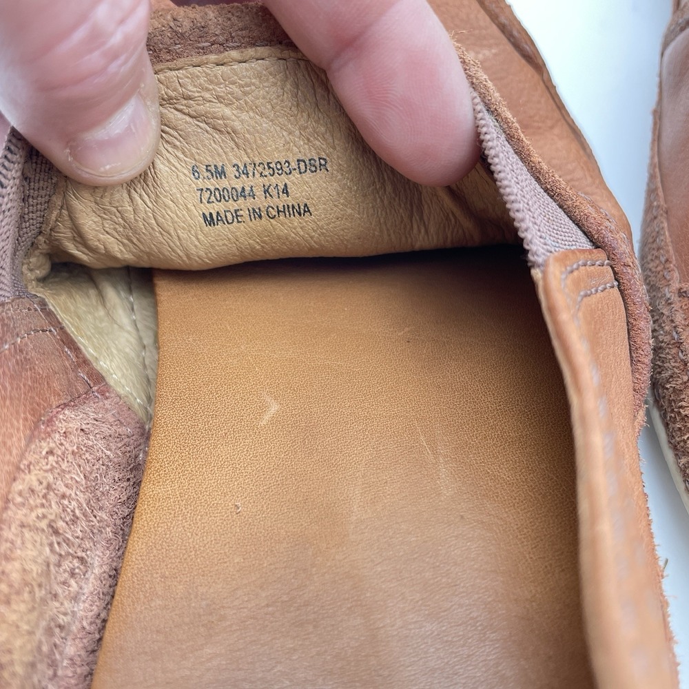 FRYE Dean‎ Artisan Shoes Women's 6.5 Brown Soft Leather Slip-On Flats Bohemian - Picture 12 of 12